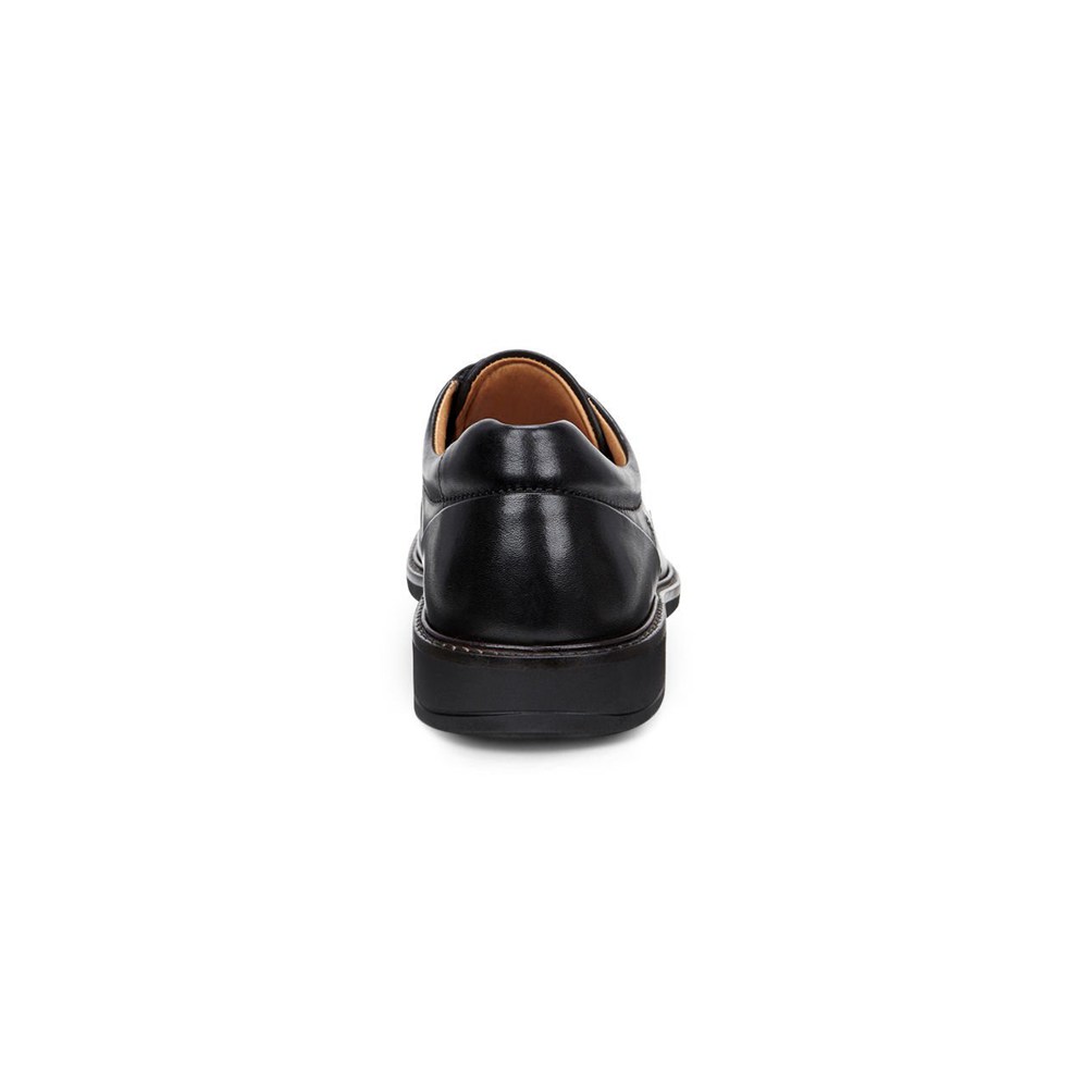 ECCO Mens Dress Shoes Black - Holton Apron Toe Tie - CQK-063298